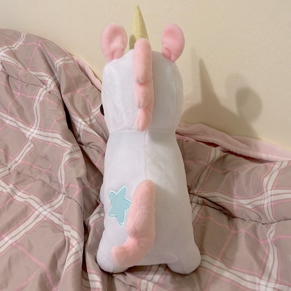 AMUSE Yumekawa Unicorn Pink Chibi Anime Soft Plush Doll Toreba Japan - Picture 3 of 5